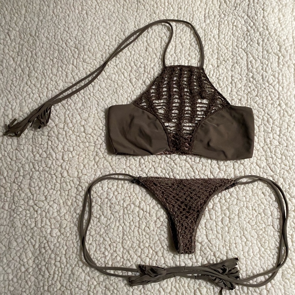 Acacia Panama top, crochet bottom